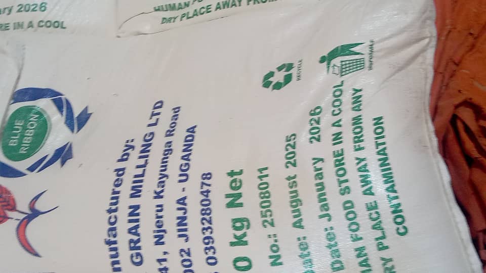 Loaf of bread next to flour